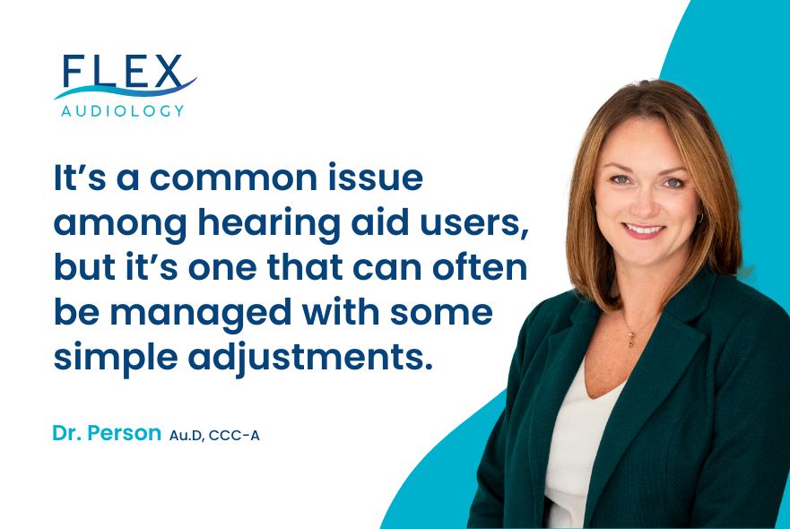 It’s a common issue among hearing aid users, but it’s one that can often be managed with some simple adjustments.
